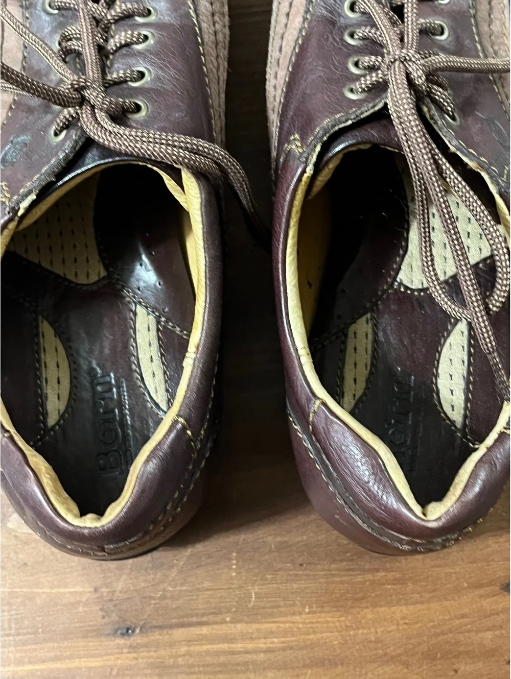 Born Men's Brown Leather Casual Sneakers
